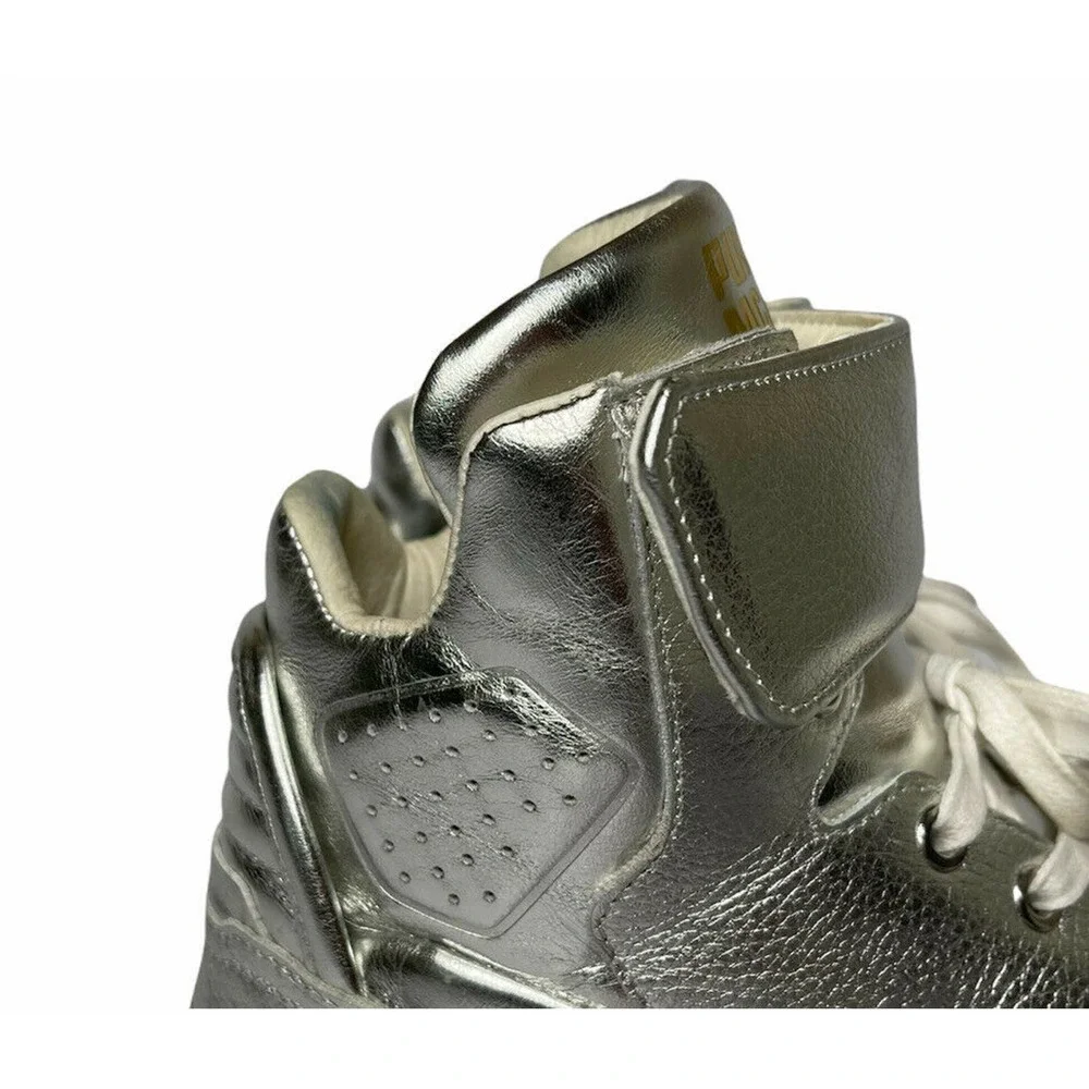 Mens Alexander Mcqueen x Puma Move Mid Metallic Silver Sneakers 361673-01 US 8.5